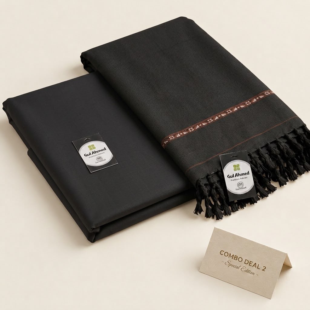 Shwal + Suit Gul Ahmad (Black)