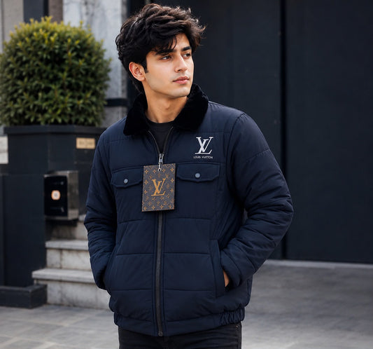Puffer Jacket with Fur Collar D- 6
