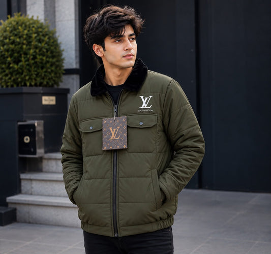 Puffer Jacket with Fur Collar D- 7